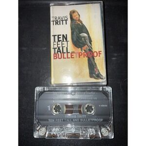 Vintage Travis Tritt 10 Feet Tall & Bulletproof Cassette Tape Original W/Insert